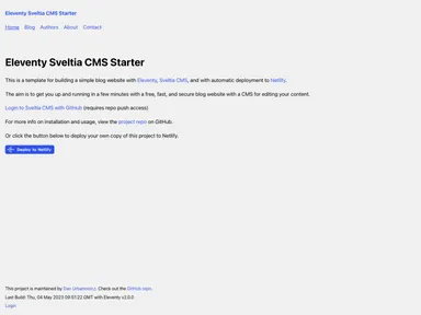 Eleventy Sveltia Cms Starter screenshot