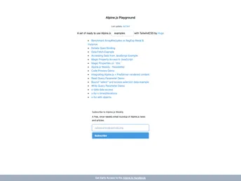Alpinejs Playground screenshot
