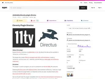 Eleventy Plugin Directus screenshot